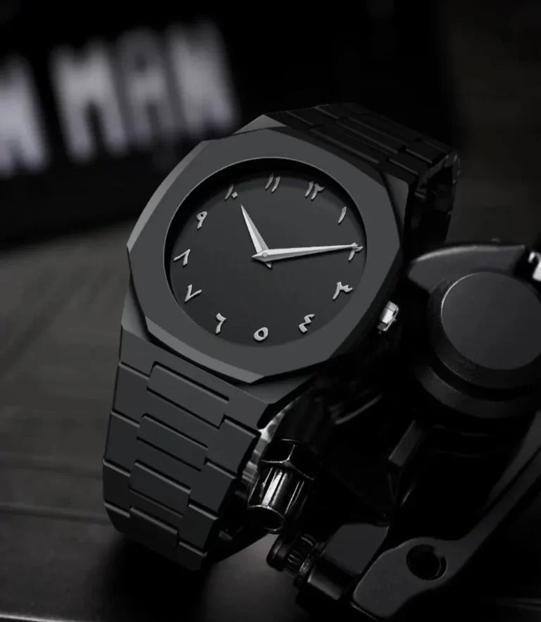 Black Arabic Aura Watch - ساعة أورا العربية السوداء