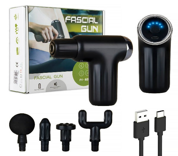 Muscle Massage Gun with 4 Heads FH-820 - مسدس تدليك العضلات بأربعة رؤوس FH-820